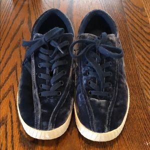 Velvet Tretorn Lace-up Slides